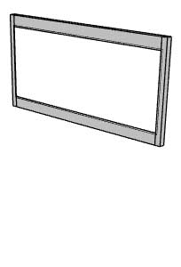 Blende weiß Breite 1m / fascia white width 1m